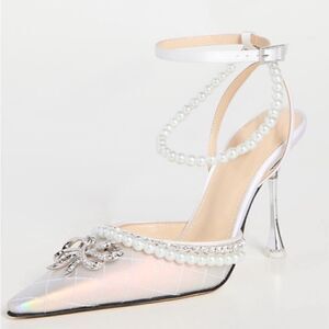 Mach and mach iridescent bow of elizabeth pumps size 39.5EU